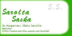 sarolta saska business card
